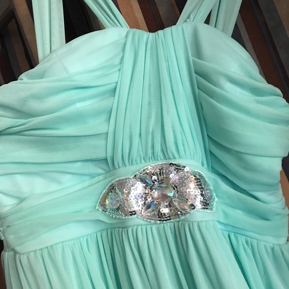 Teal Cocktail Dress - Picture 2 of 4